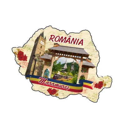 Maramures romania, magnet harta, model mgs198